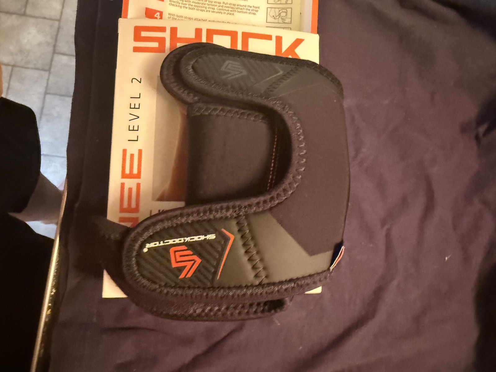 Shock Doctor Knee/Patella Support Wrap with Dual Strap Compression Black l/xl