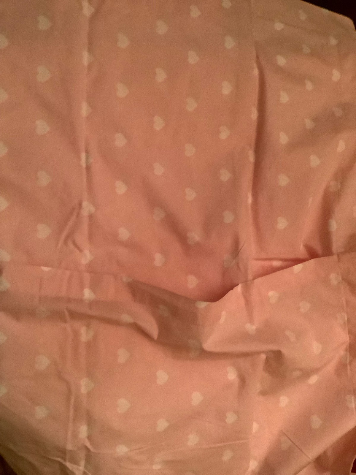 Pottery Barn Full/Queen Pink Hearts Duvet Cover with 2 Shams