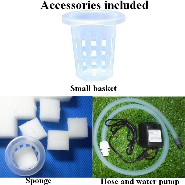 54 Plant Sites Hydroponic Site Grow Kit with Pump Water Culture Garden System