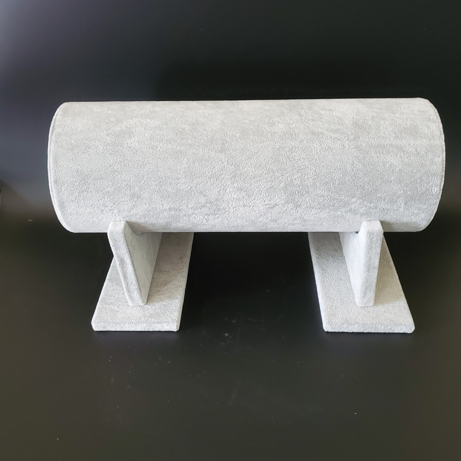 Large Soft Gray Velvet Headband Holder Display Organizer Stand