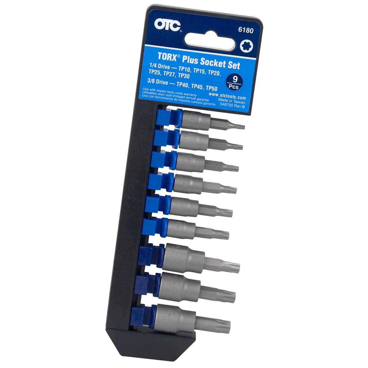 OTC Tools 6180 9 Piece Torx Plus Bit Socket Set