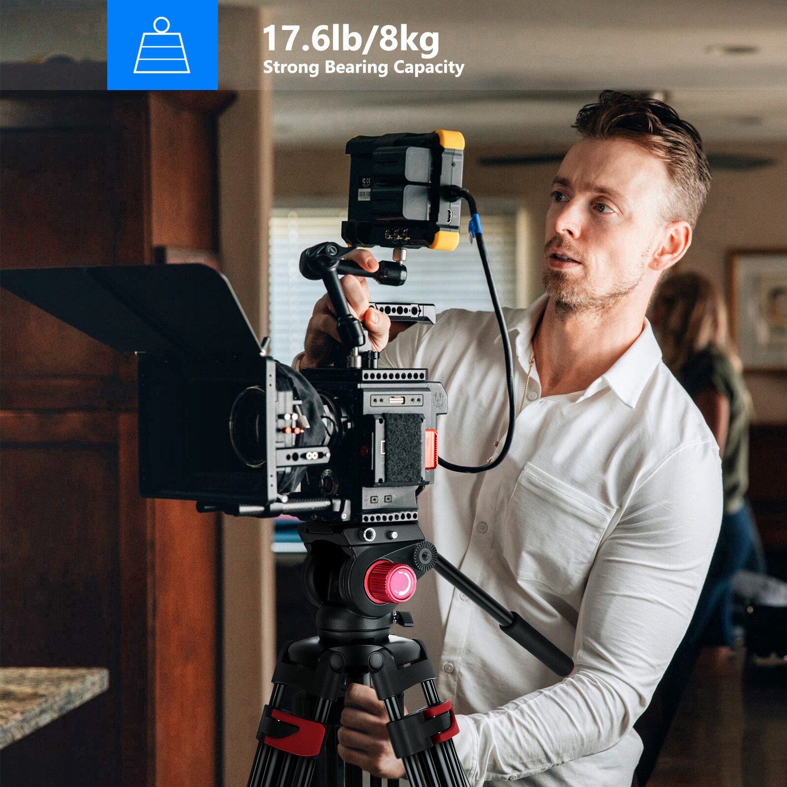 Neewer 79”/200cm Video Tripod Heavy Duty Aluminum Alloy Camera Tripod Stand