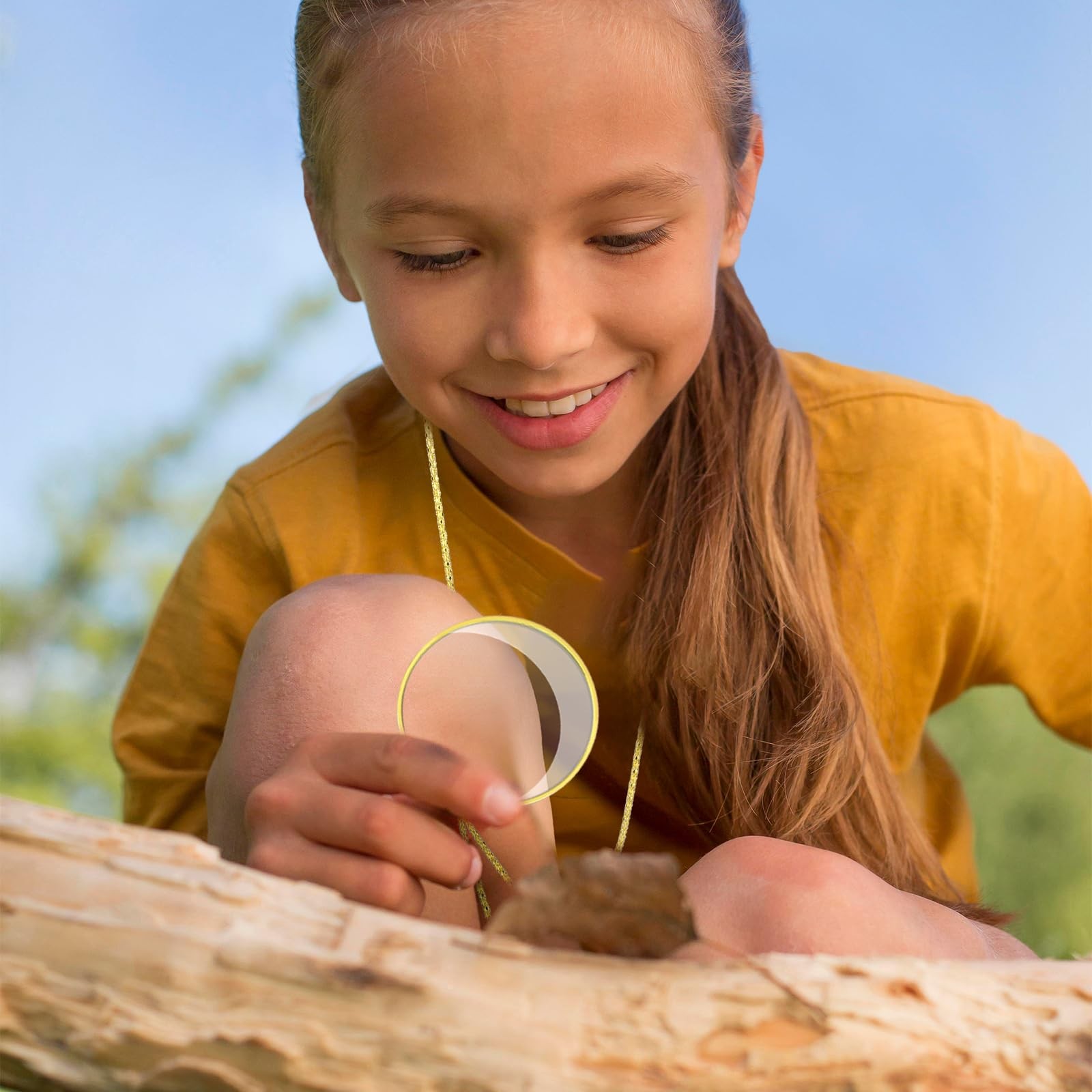 2 Colors 5X Magnifier Monocle Lens Necklace Magnifying Glass loupe on Chain V...