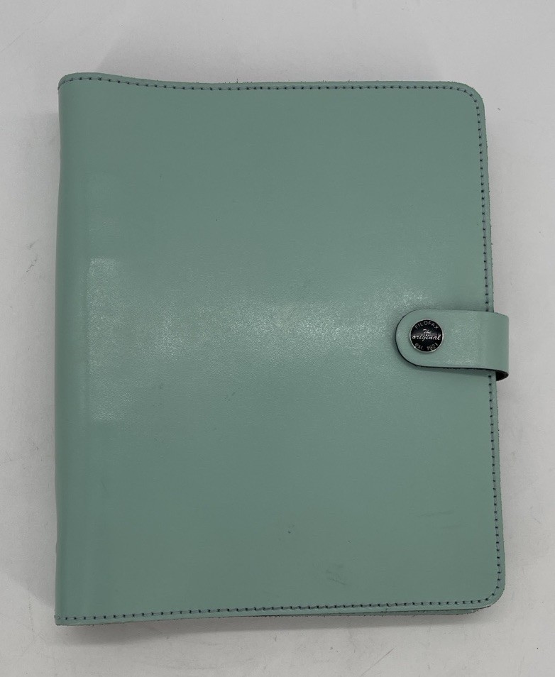 Filofax Original A5 Duck Egg Blue Leather Organizer With Paper Inserts