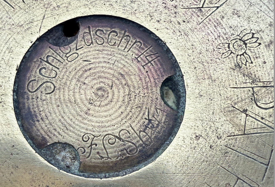 WWI German Trench Art Brass Artillery Shell – Karlsruhe Ammunition 1916