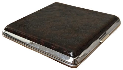 Regular or King Size Double Sided Crush-Proof Leather Cigarette Case - 3032