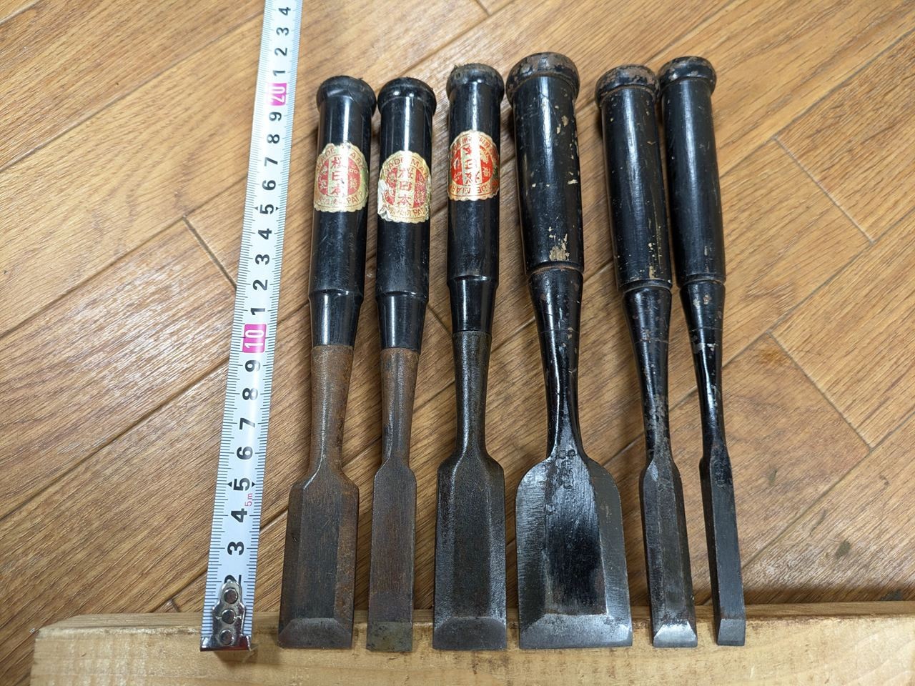 Japanese vintage chisel tataki Nomi Japan Signed Old 23.15.24.37.15.9 mm RB230