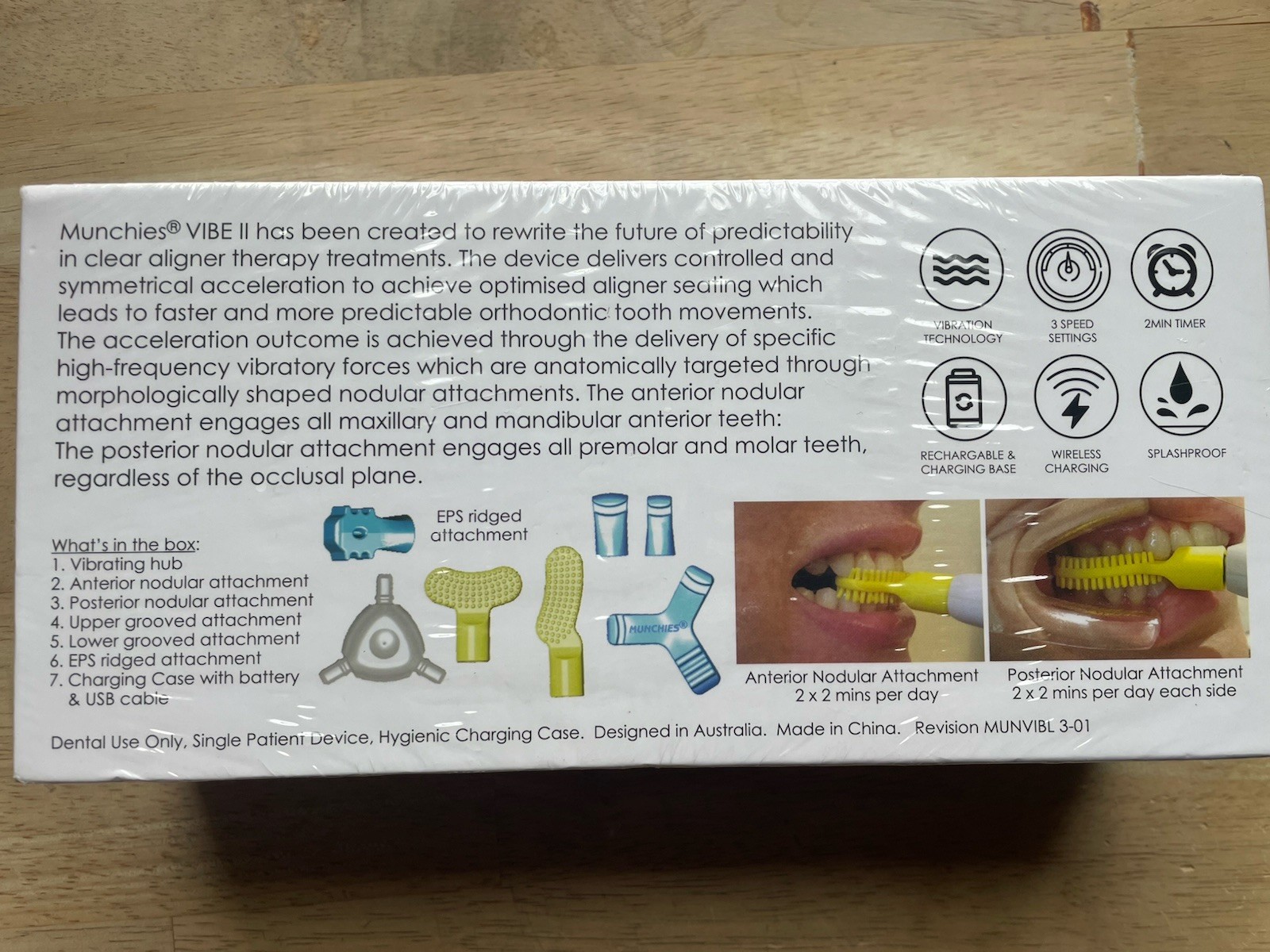 Munchies VIBE II Gum Massager Brand New Sealed With New EPS attachment