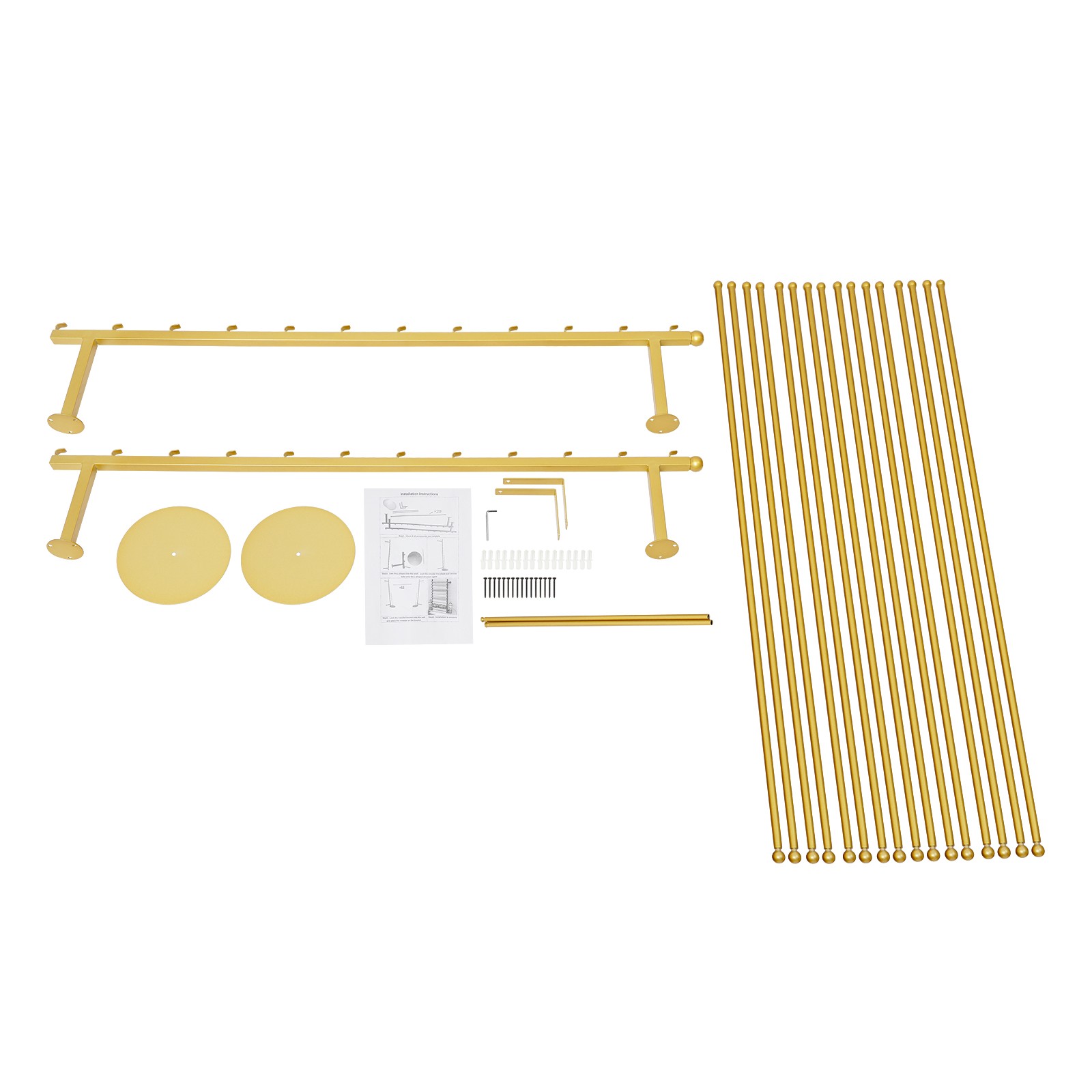 Wall-Mounted Display Rack, Wrapping Paper Ribbon Holder, Organizer 120*20*120cm