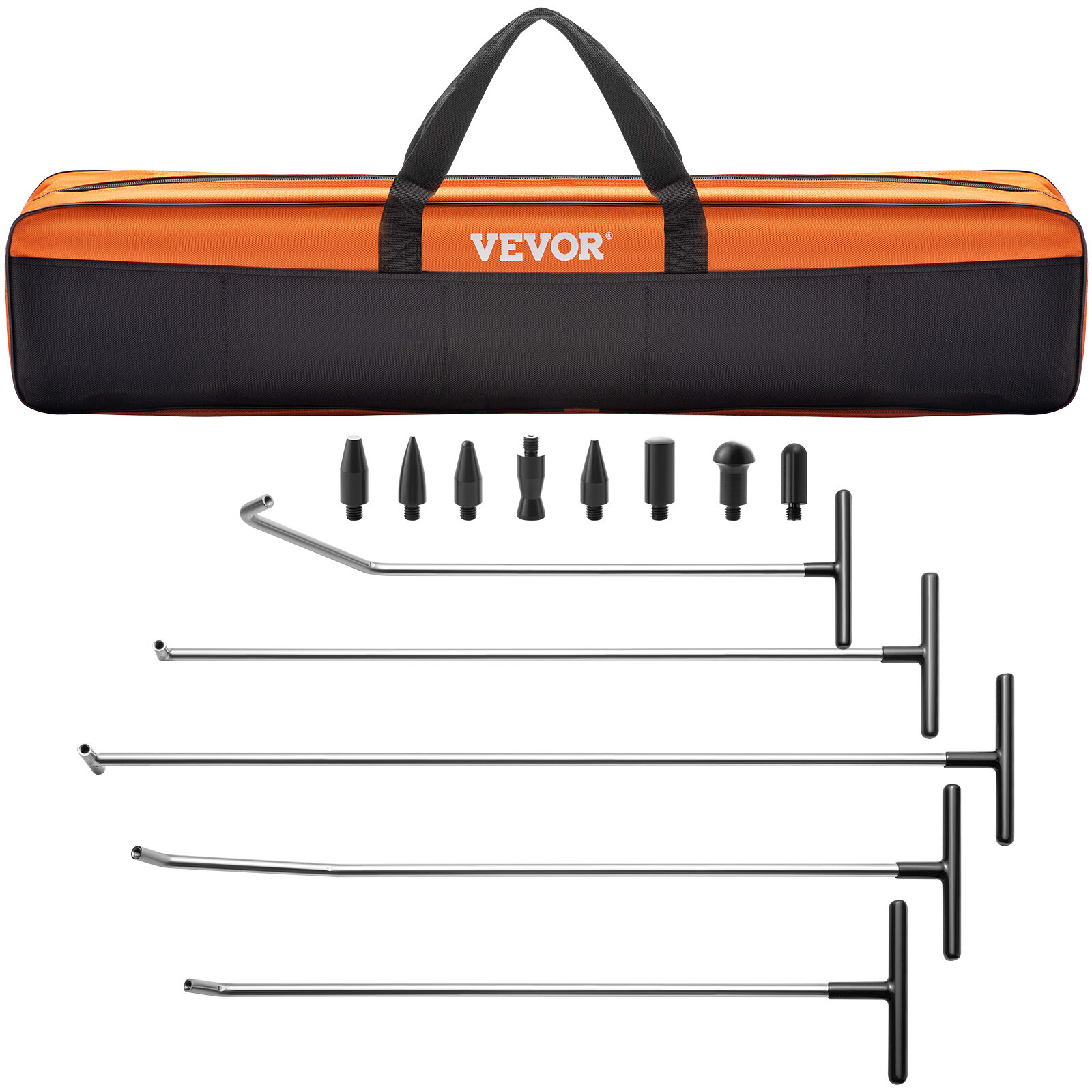 VEVOR 5Pcs Dent Puller Rods Paintless Repair Tools Removal Auto Body 13Pcs Kits