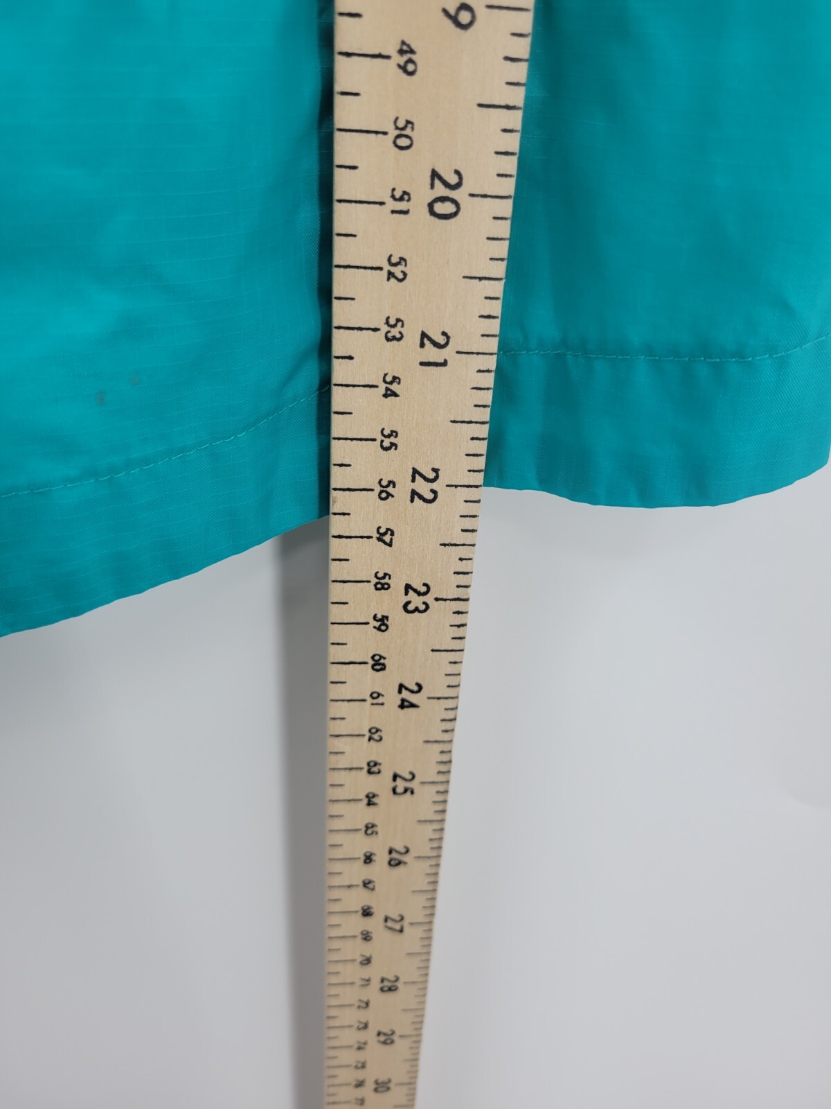 Lands End Jacket Girls Large 6X 7 Blue Green Zip Up Hooded Raincoat Outerwear