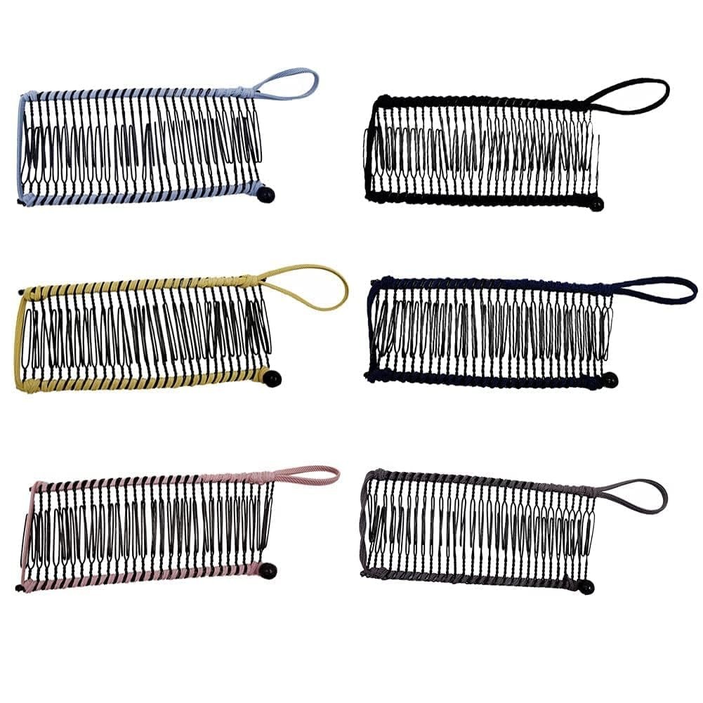 Hair Clip, Black Banana Comb Stretch Banana Hair Clip Clincher Comb Adjustable