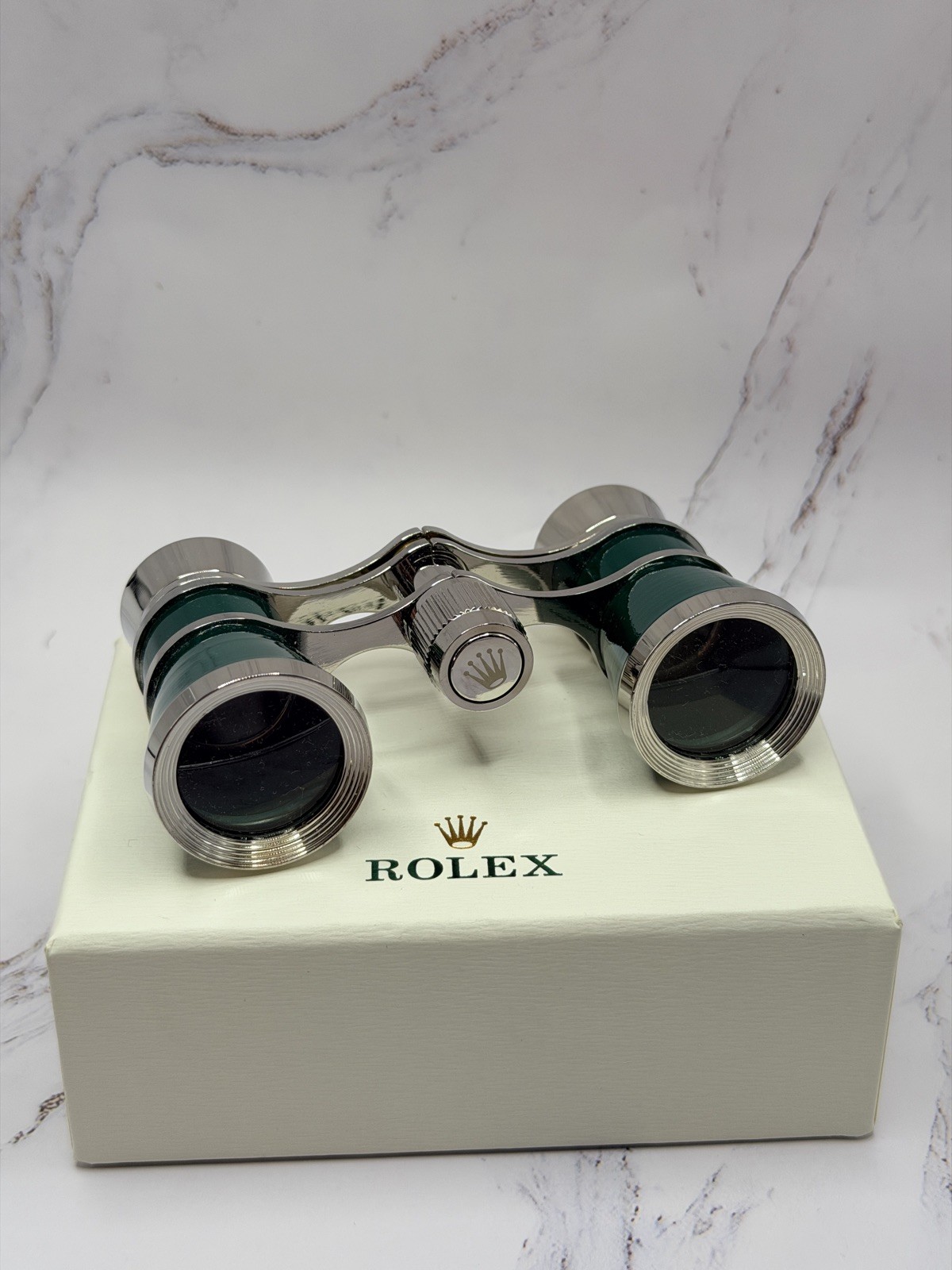 Rolex Green Lacquer Engraved Binoculars AD VIP Gift