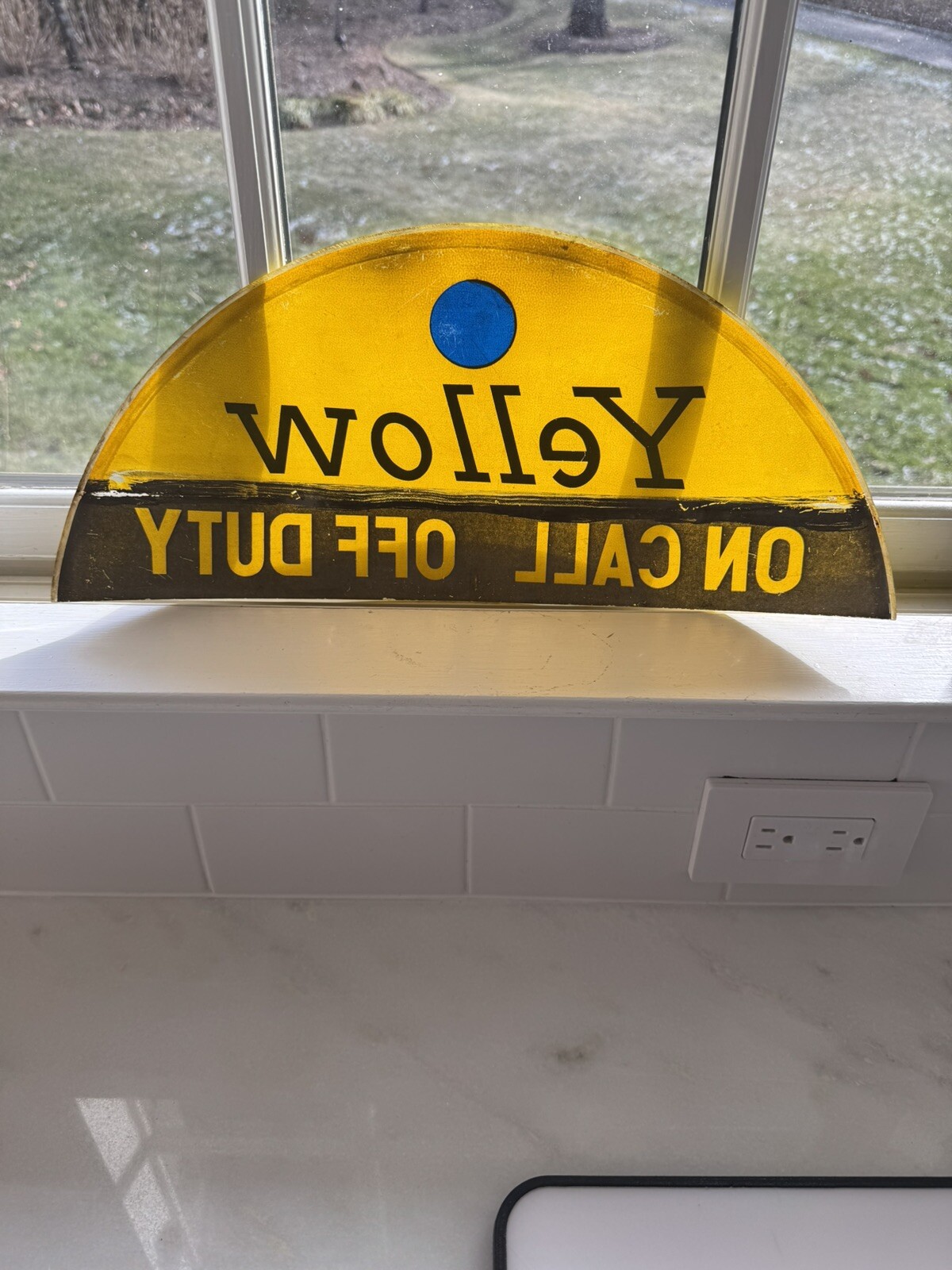 Taxi Cab Roof Light Sign original Rounded Light Up OLD !