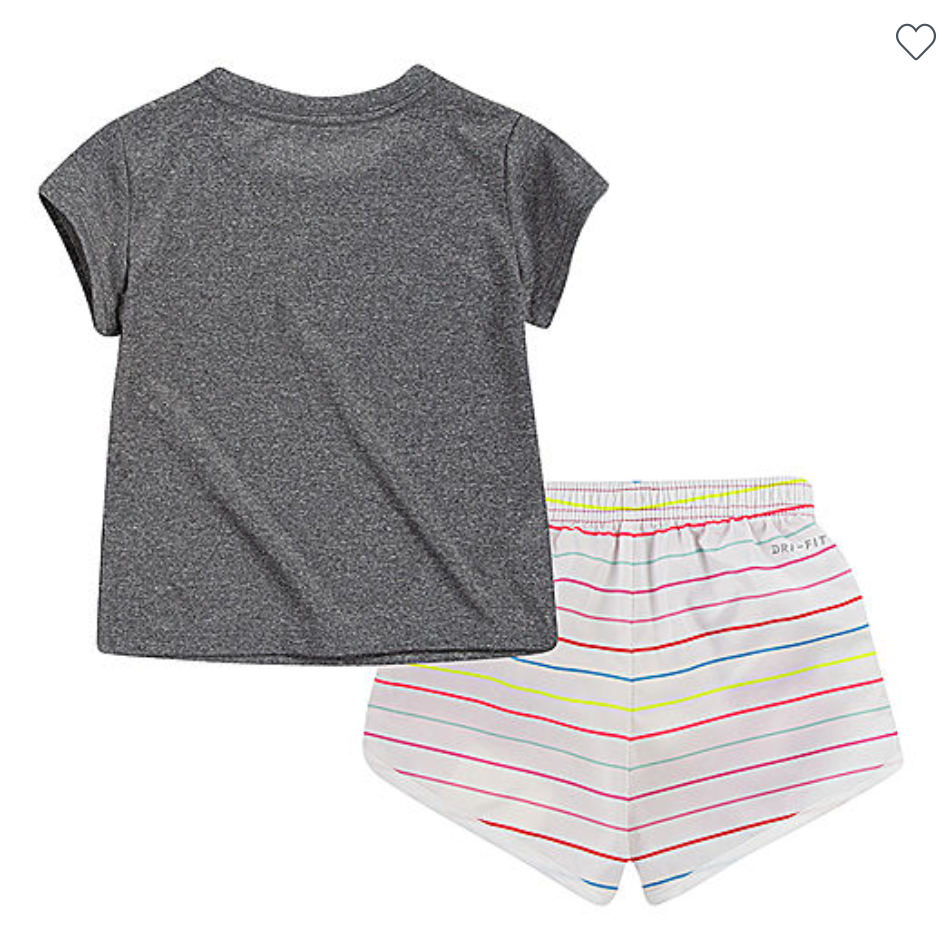 Nike Dri-Fit Little Girls' Graphic Tee & Short 2-Piece Set