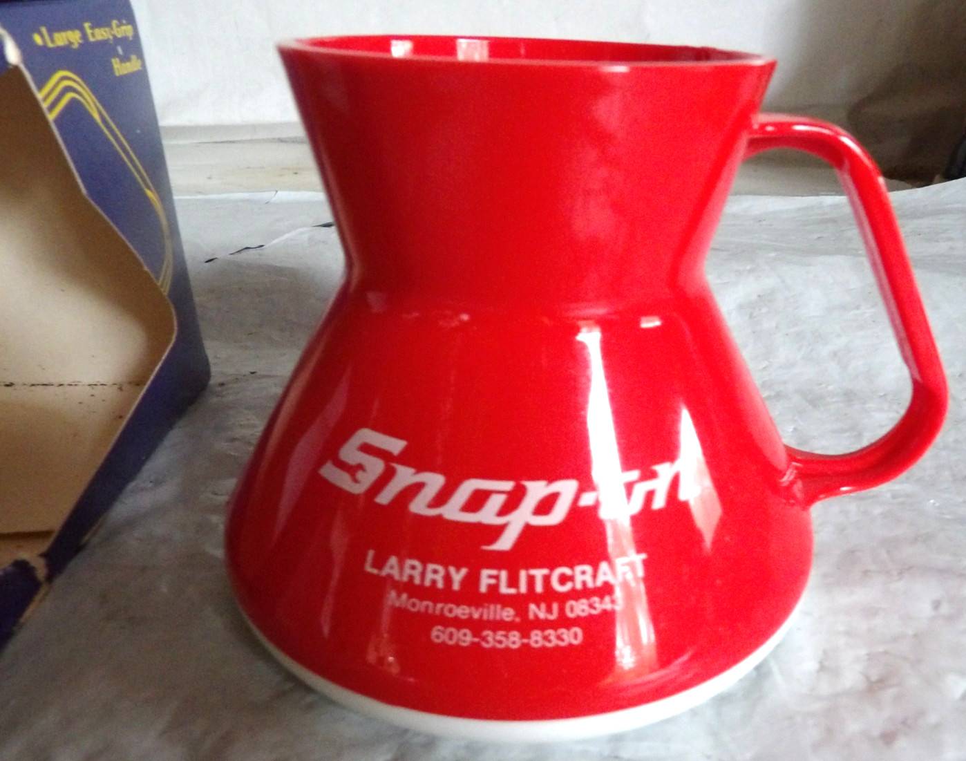 NOS Vintage Snap-on Dealer Only No Spill Coffee Mug "THE CAPTAINS NO SPILL MUG"