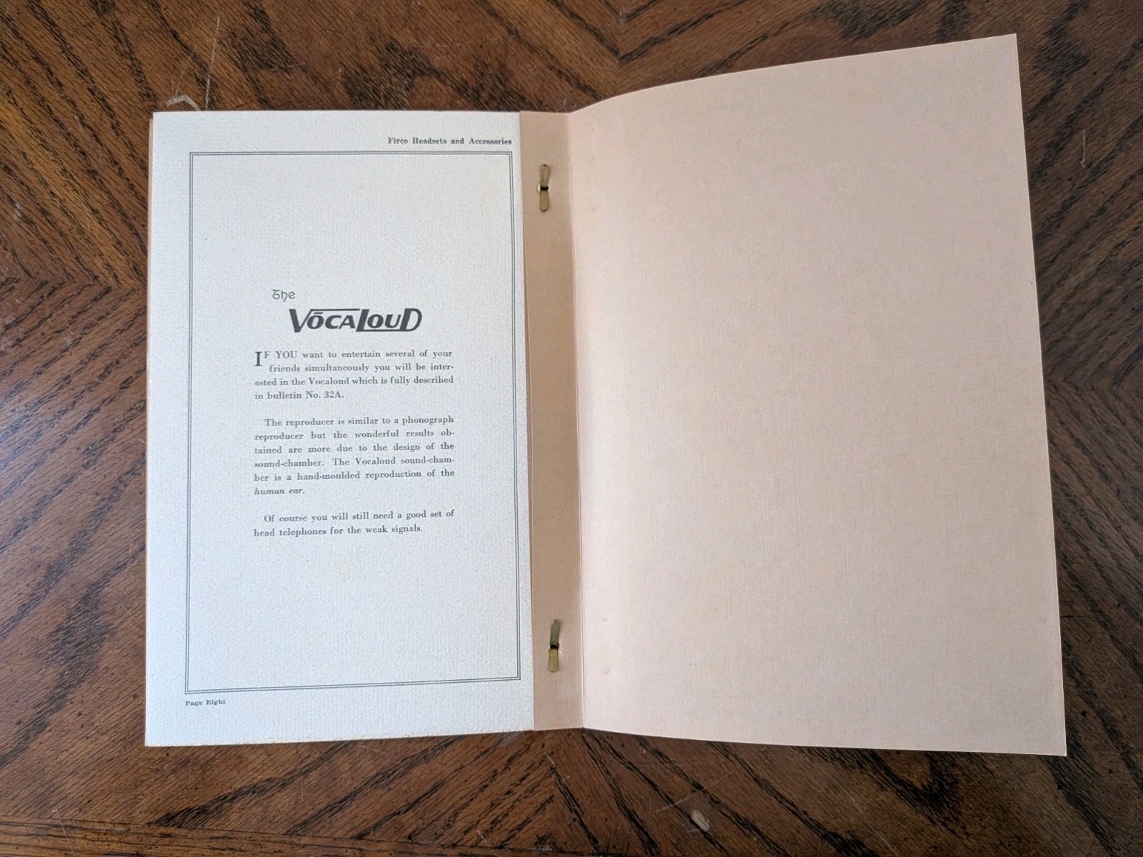 1921-22 John Firth Firco Radio Equipment Bulletin Catalog