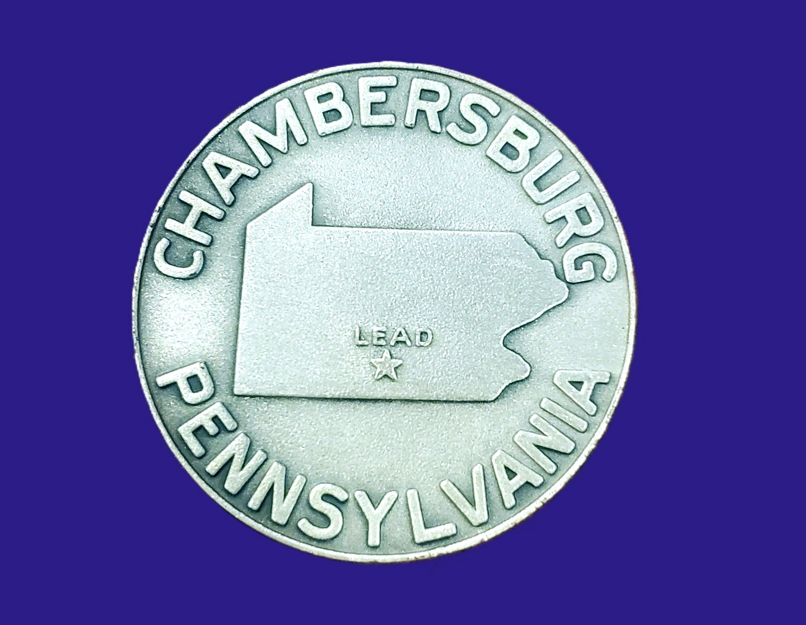 1967 CHAMBERSBURG PA ~ LETTERKENNY ARMY DEPOT 25th ANNIVERSARY 999 SILVER MEDAL