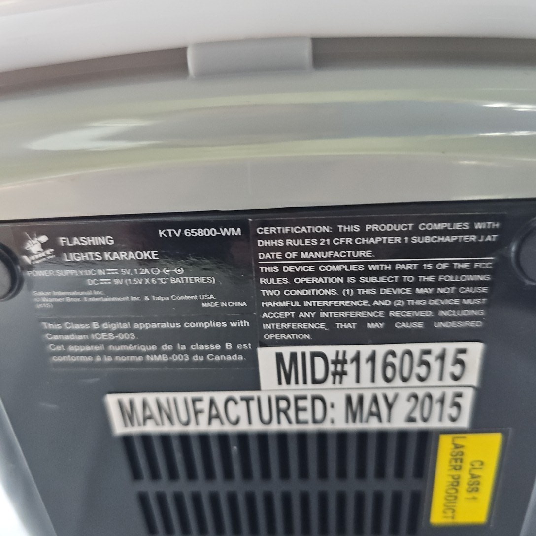 The voice portable karaoke machine battery operated *untested mic not included*