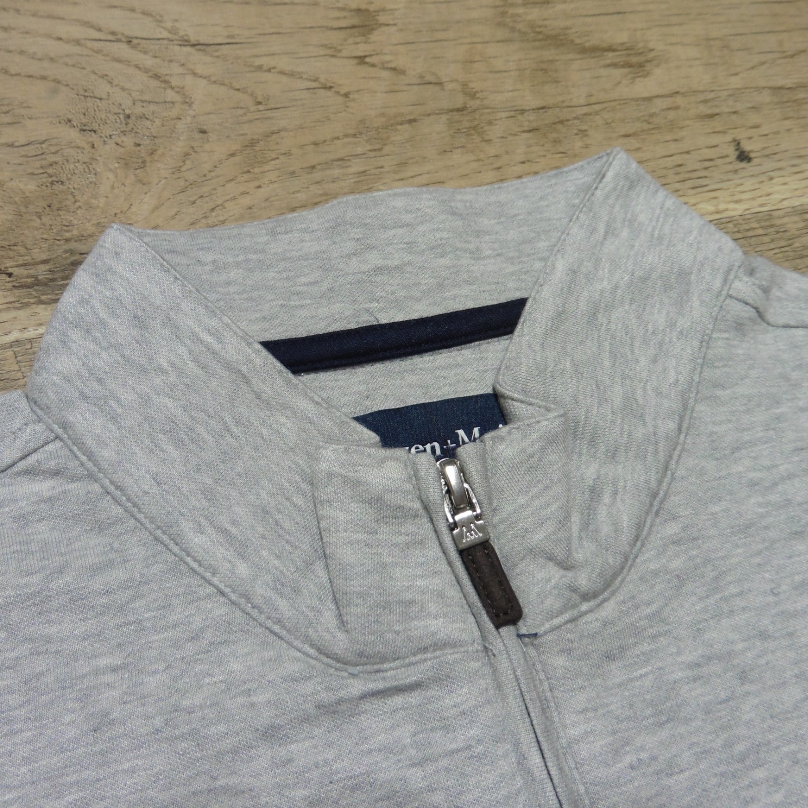 MIZZEN + MAIN Mens XL PULLOVER KPI QUARTER ZIP GREY PERFORMANCE GOLF 1/4