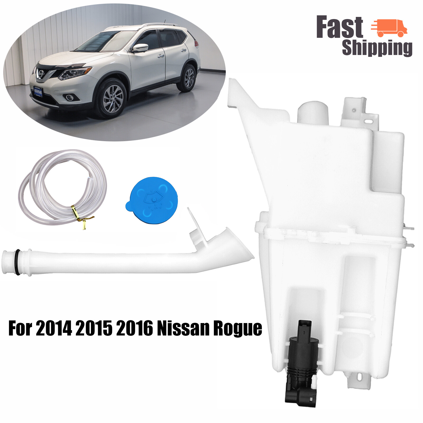 For 2014 2015 2016 Nissan Rogue Washer Reservoir Windshield Tank　289104BA0A