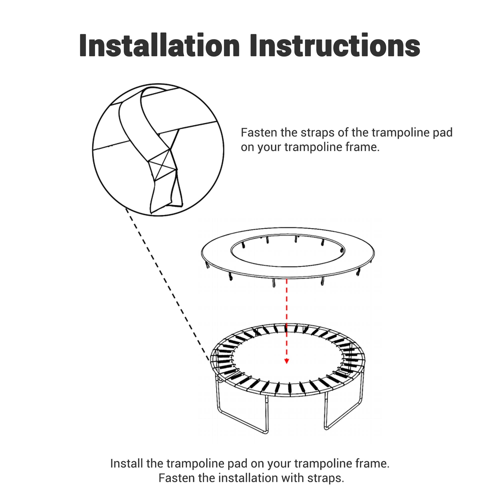 12/13/14/15 Ft Universal Trampoline Spring Cover Replacement Safety Pad PVC EPE