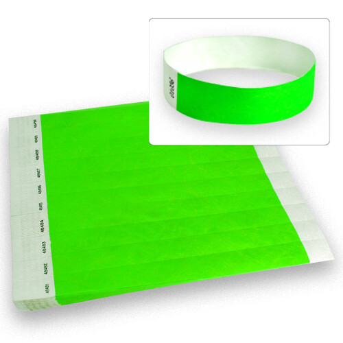2,500 1” Tyvek Wristbands - Choose Your Color - Bracelets, Armbands