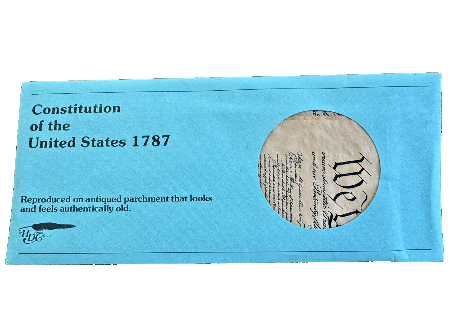 Constitution of the United States 1787 Reproduced on Antiqued Parchment Paper