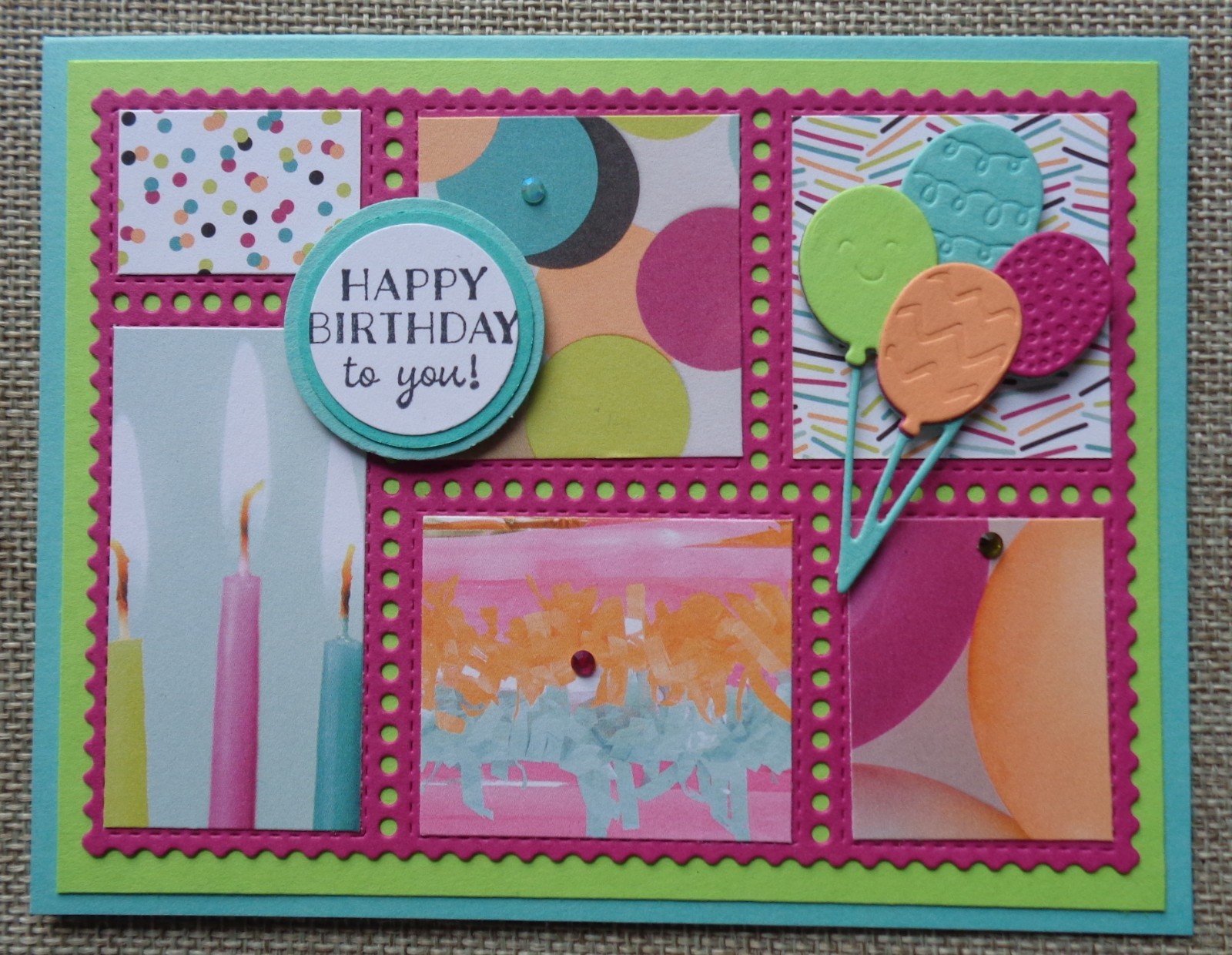 Stampin Up! Card Kit HAPPY BIRTHDAY Postage Collage FUN Picture Perfect Party