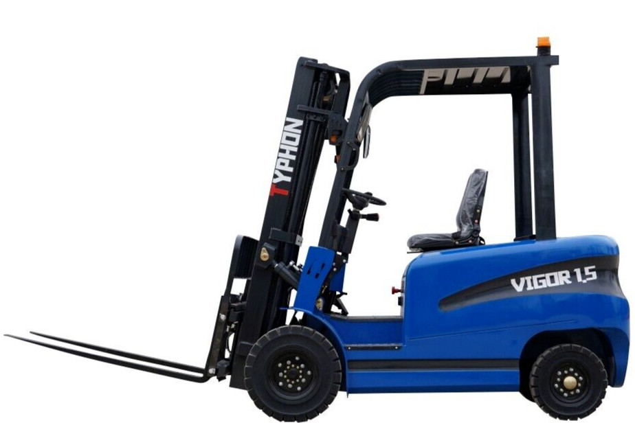 New 1.5 Ton Rated Capacity TYPHON Electric Forklift Lifter w Side Shift, 3 Stage