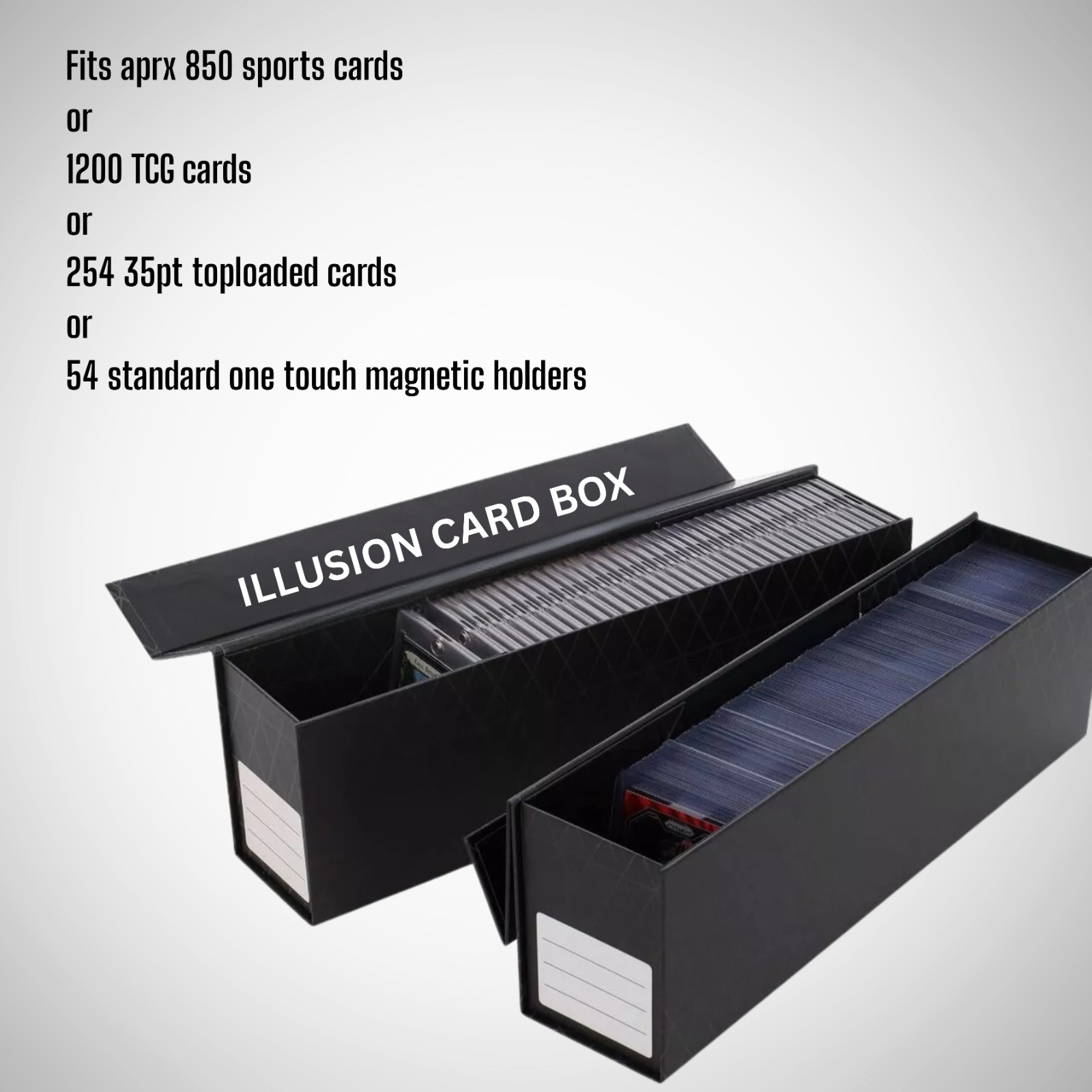 Trading Card Storage Boxes - Fits Magnetic Closure & Top loaders, Pack of 3