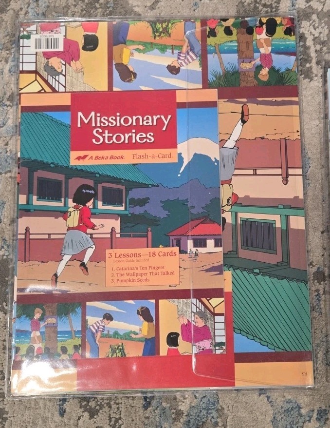 A Beka Flash a Card Bible Stories Lot Of 3 Salvation, Tabernacle, Missionary