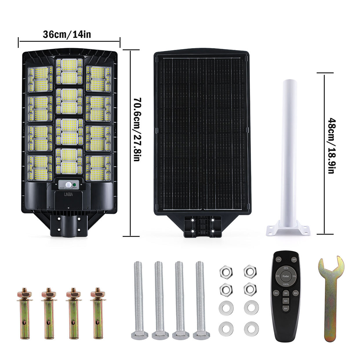 8700W Lamparas Luz Led Focos Solares Luces Exterior Para Patio Sensor De light