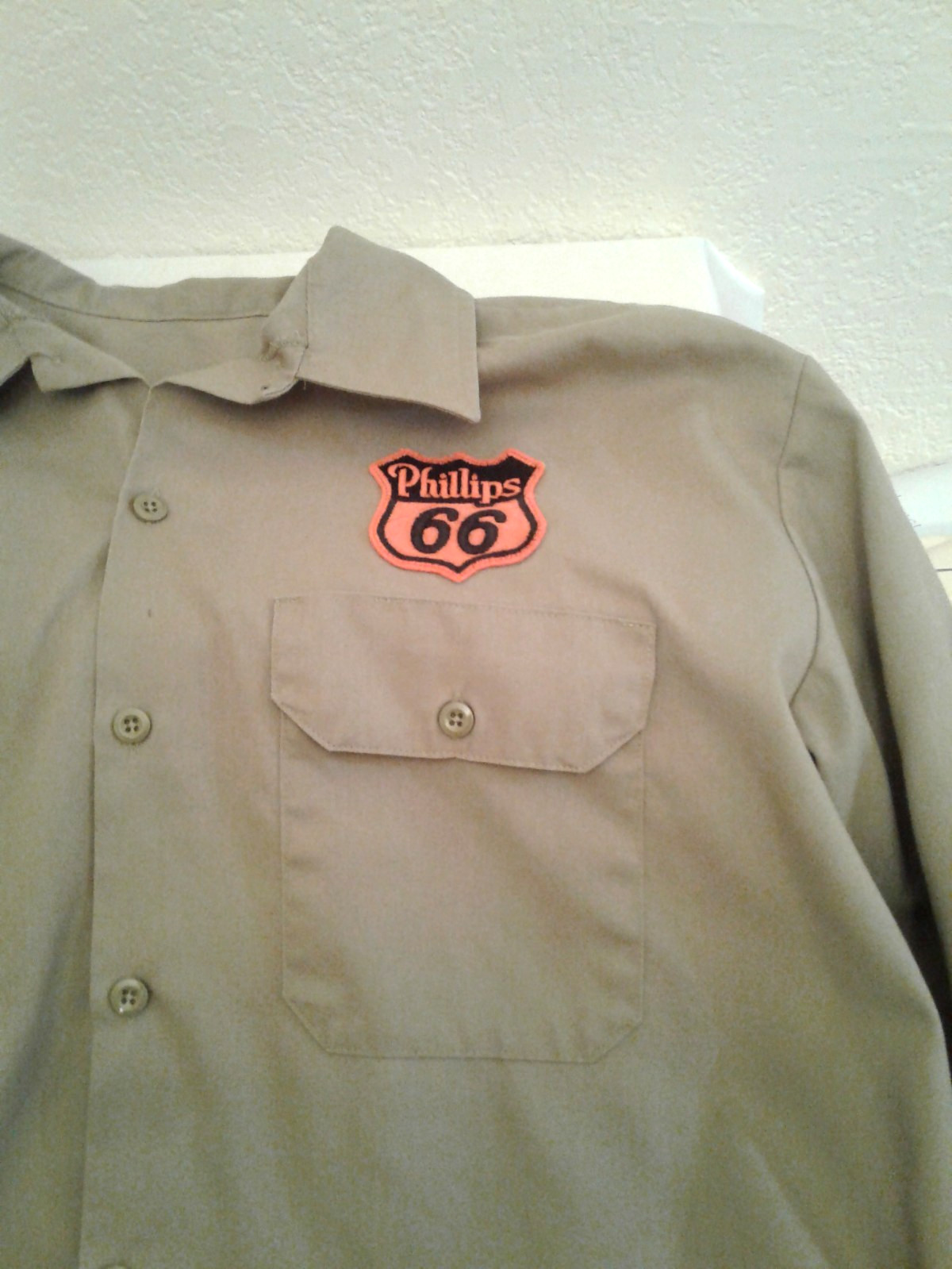 Phillips 66 Service Station Attendant Uniform Shirt, Size Large "Reproduction"