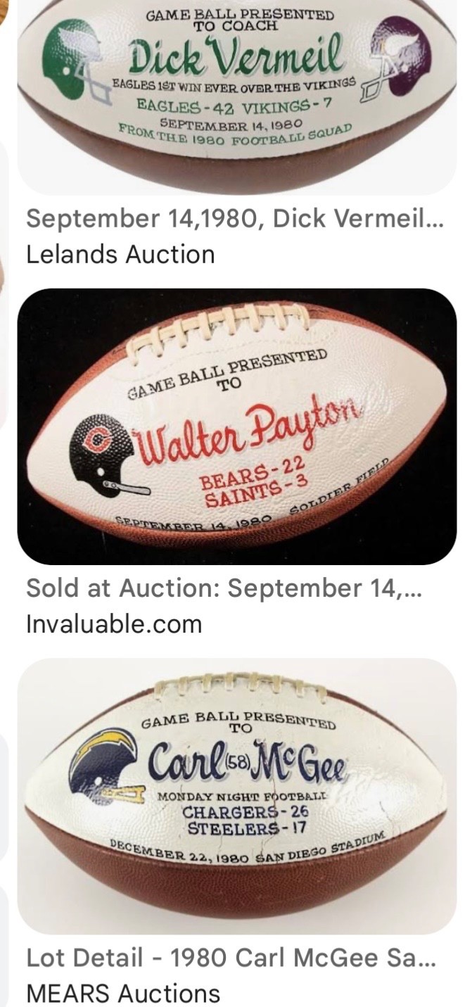 1985 Super Bowl XIX Football 49ers Dolphins game ball