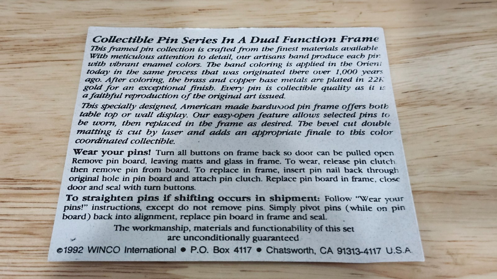 rare Wesco framed collection of NASA Mercury - Gemini insignia pins