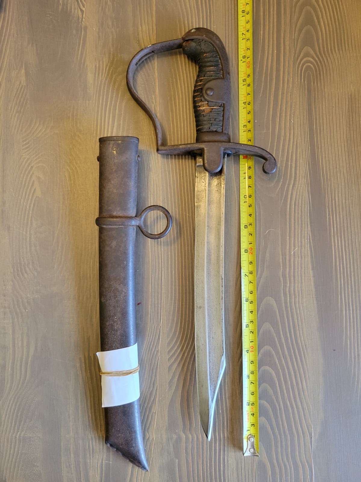 Imperial German Sword Cut-Down w/ Scabbard dated "1894"