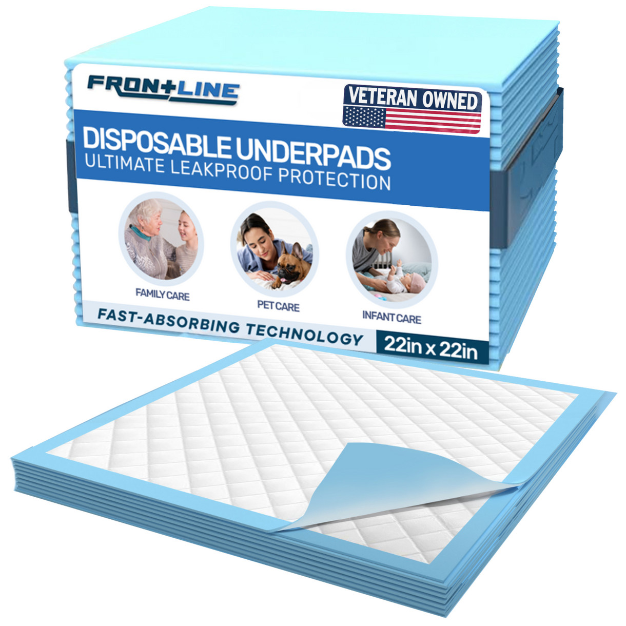 80 Pack 22"x22" Ultra Absorbent Small Pee Pads  Pet Underpads Puppy Dog Training