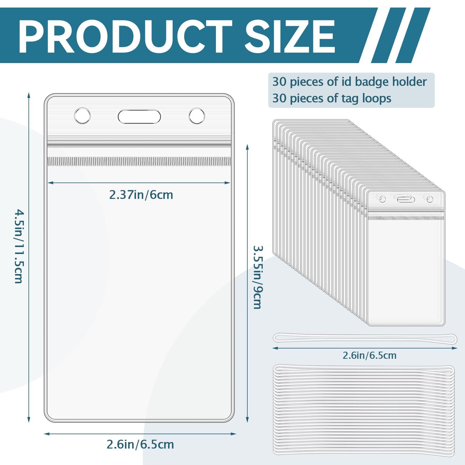 Oomcu 30 PCS Clear Plastic Luggage Tags Holders Bulk - Cruise ID Card