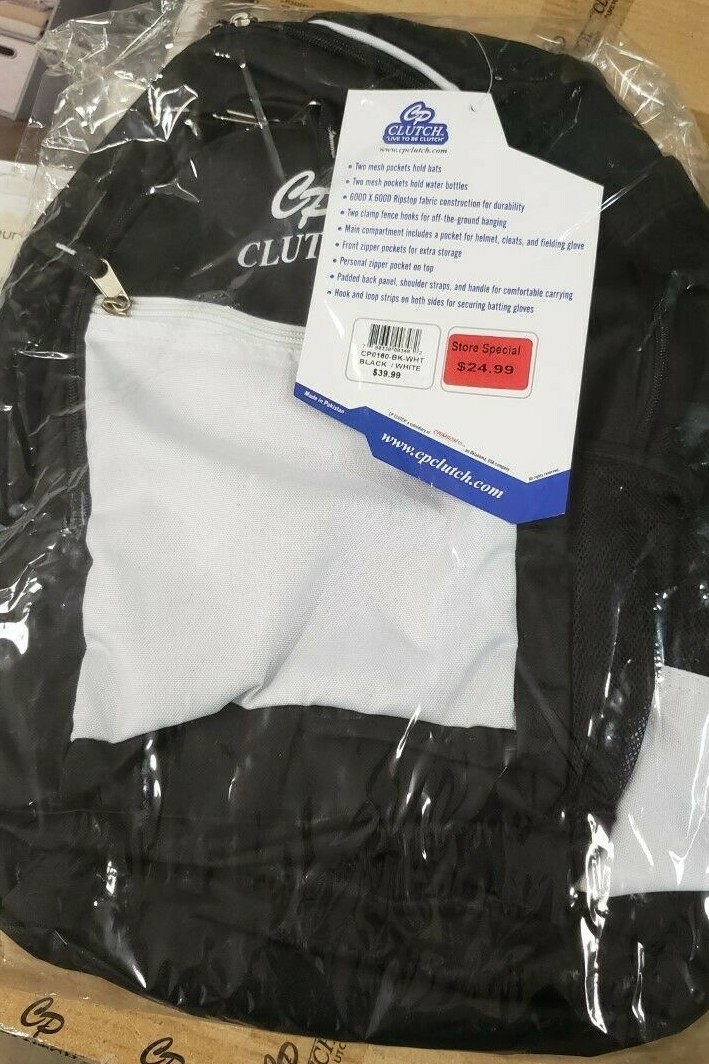 Baseball & Softball Bat Pack Black/White CP0160 BK-WHT, Free shipping