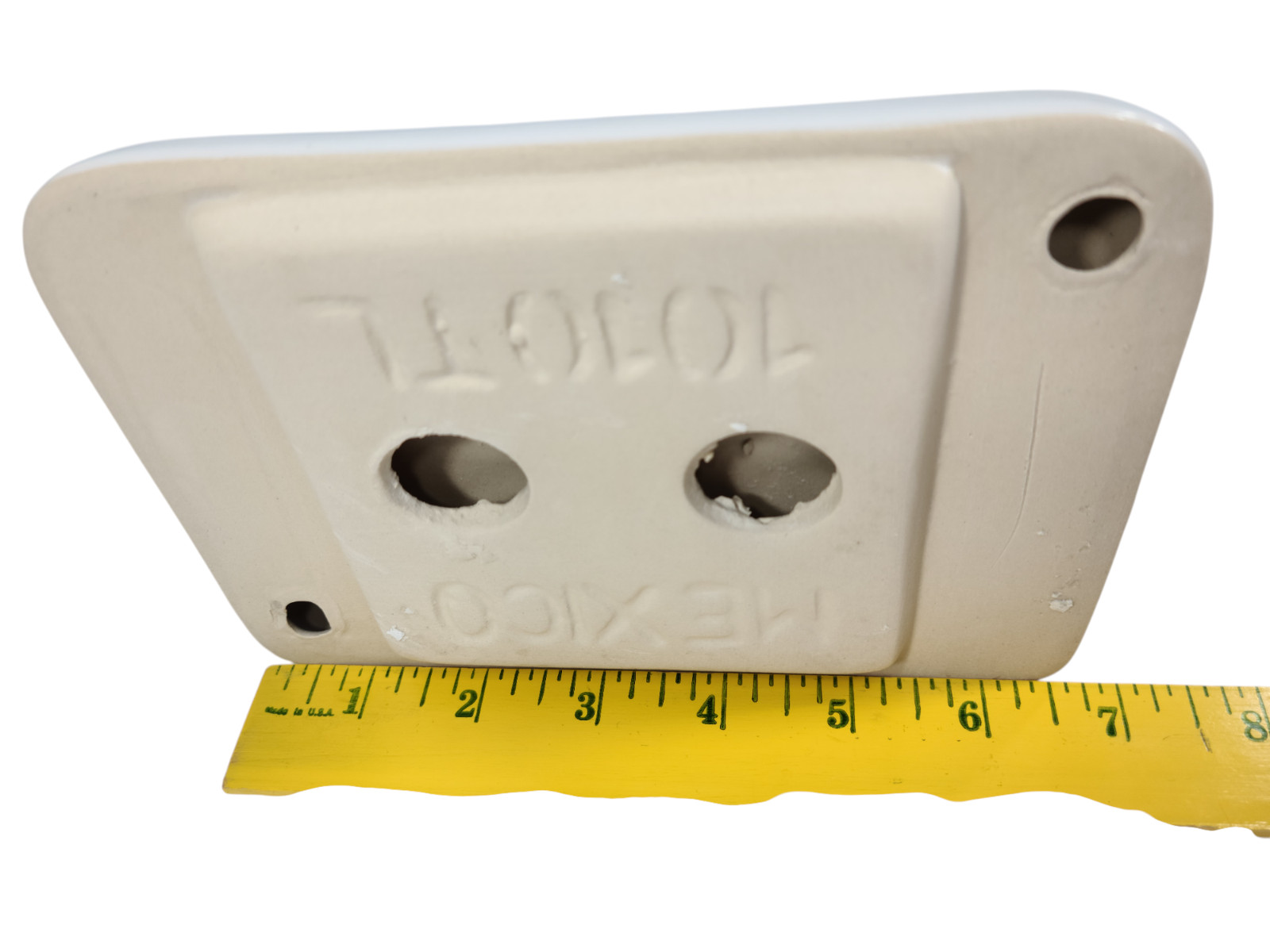 Vintage White Ceramic Soap Dish Shower Tray Holder Mid Century Modern Retro