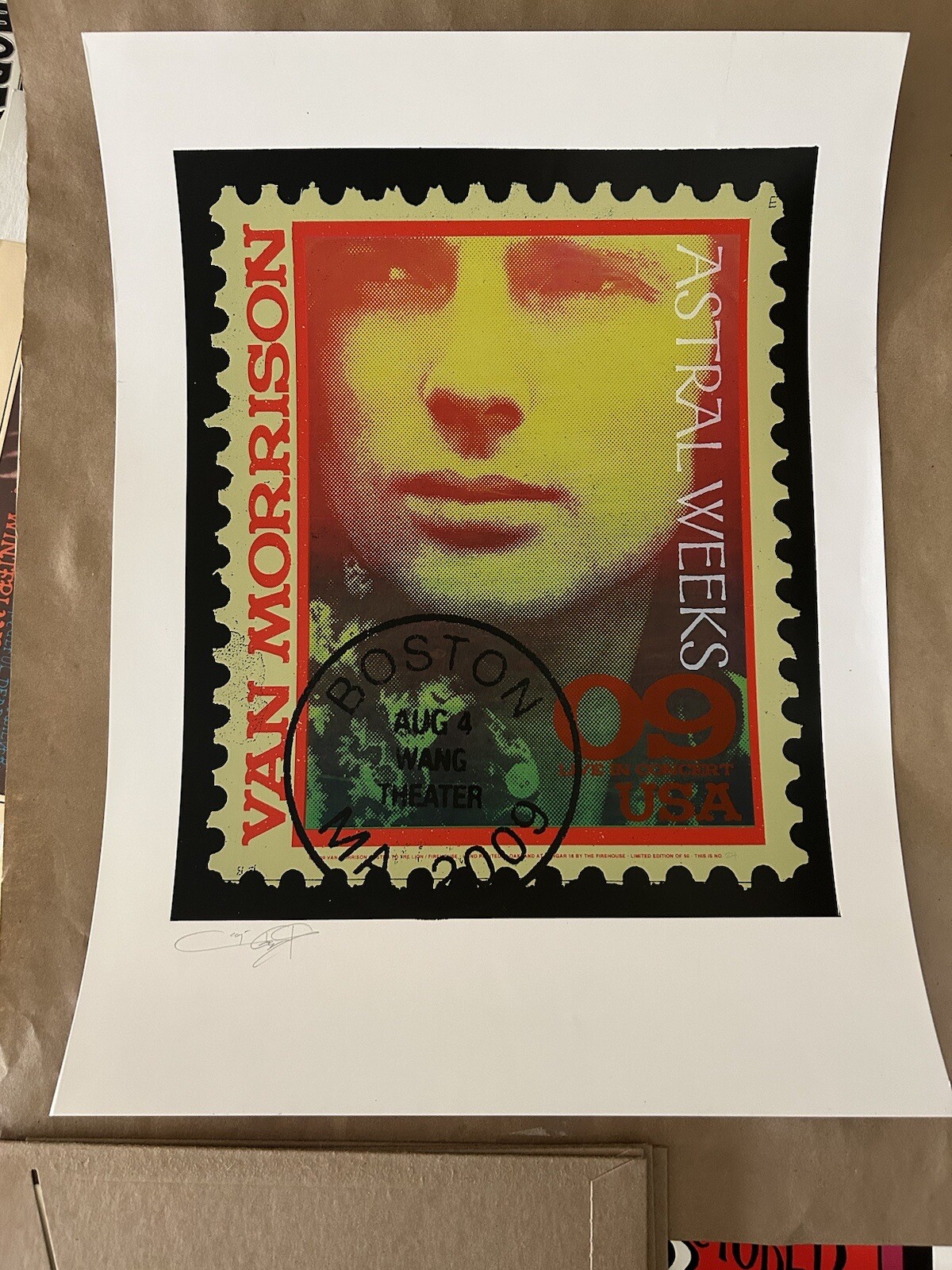 Van Morrison Poster Astral Weeks 2009 Boston Silkscreen Of 50 Not Chuck Sperry