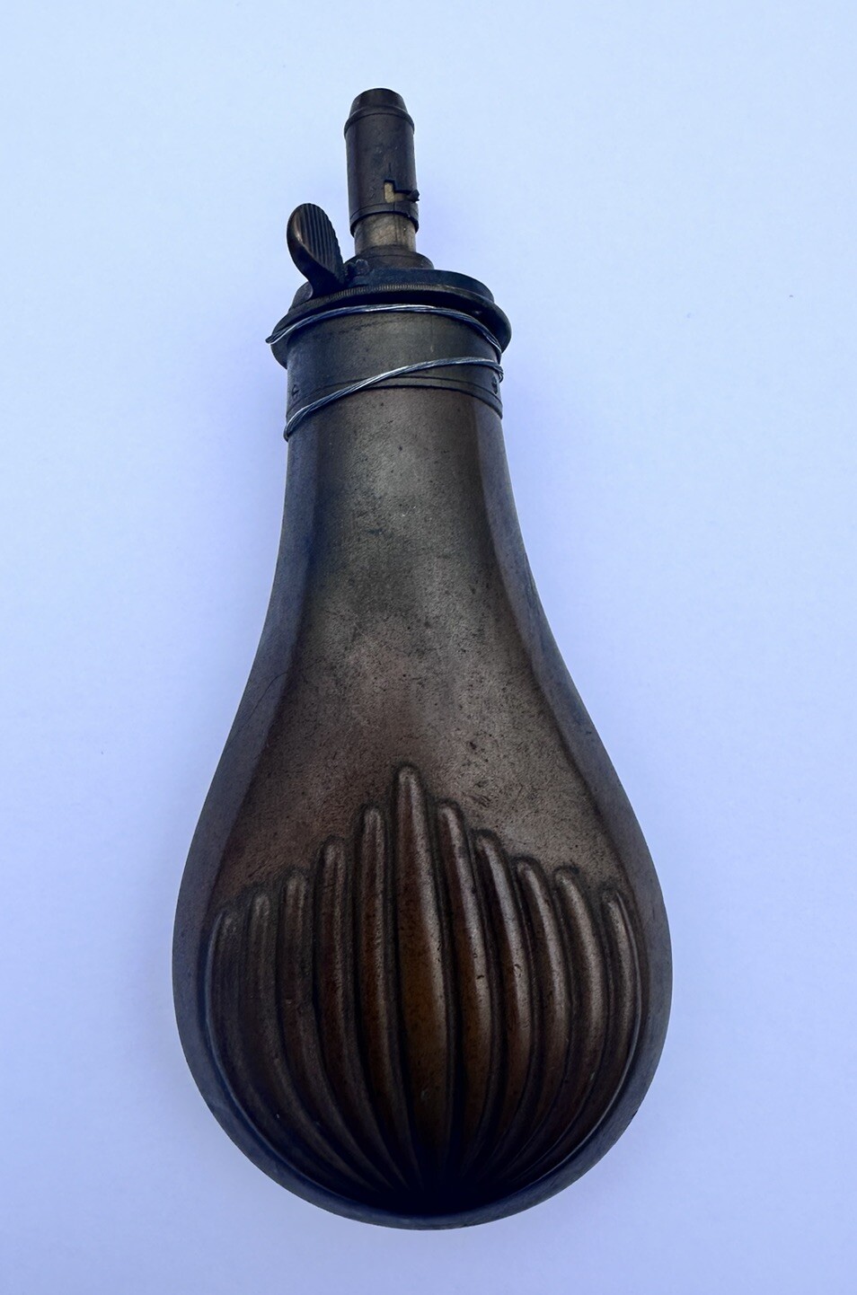 Medium size Pistol Flask with a clamshell design- Very good condition