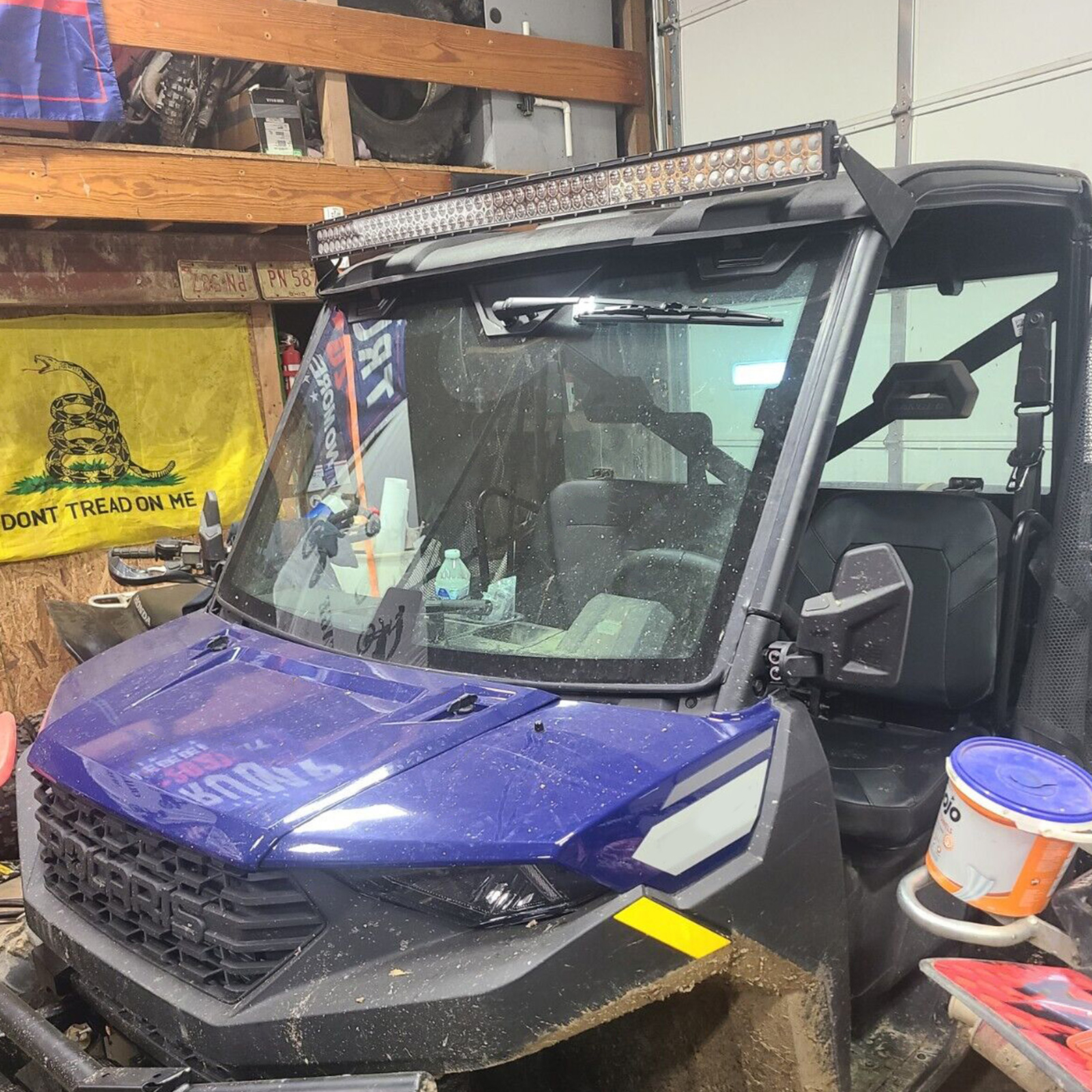 2024 For Polaris Ranger 570 900 1000 52" LED Bar+Pod Light Front&Rear Roof Mount