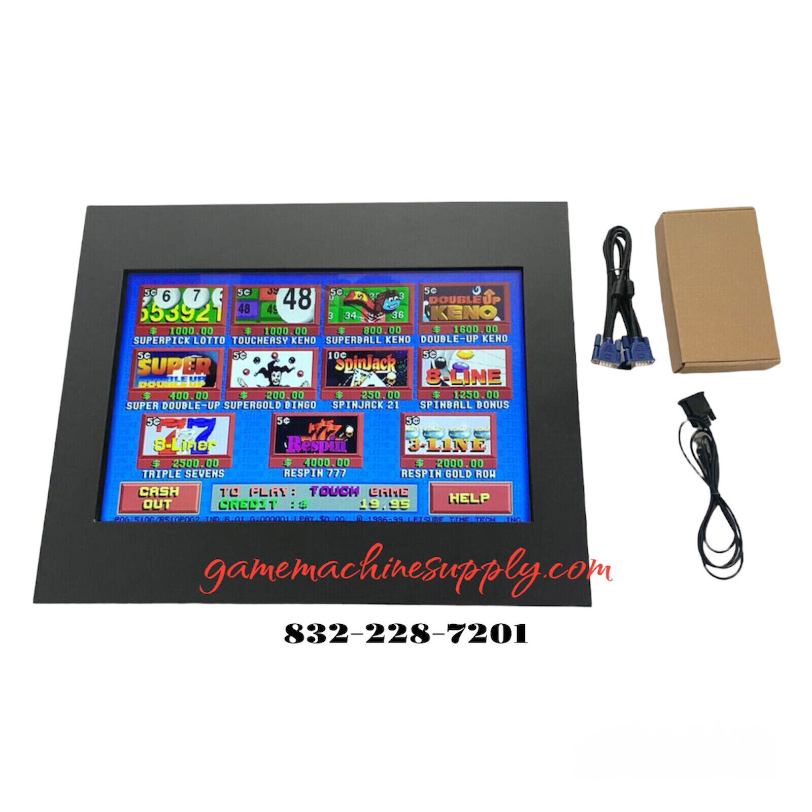 22 inch Touch Screen Monitor for Pot o Gold, Life of Luxury, MultiGames