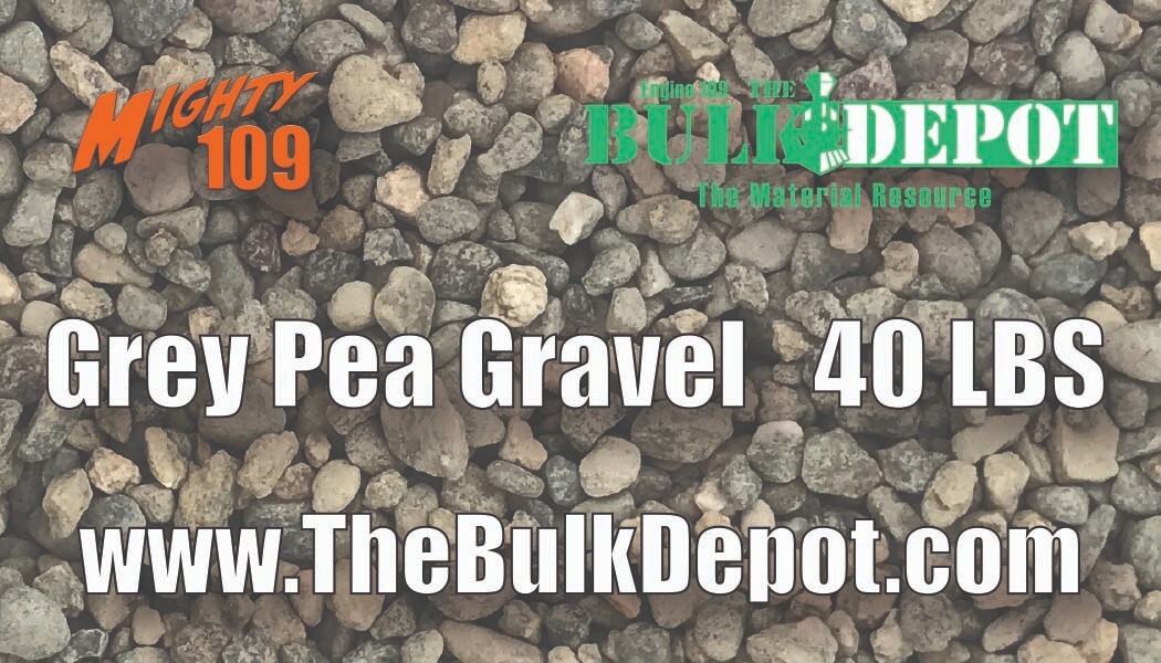 Grey Pea Gravel, 40 lbs, Landscape, Garden Drainage Rock, Gray / Blue Color