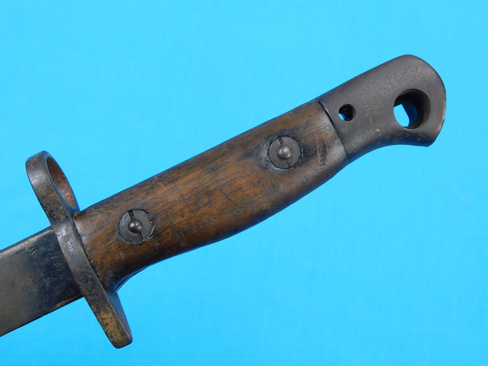 British English WW1 Model 1907 Antique Bayonet Fighting Knife w/ Scabbard