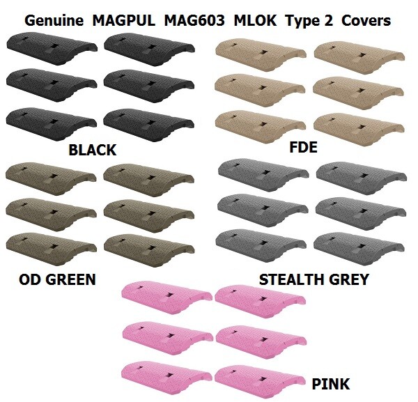 Magpul M-LOK MAG603 Rail Cover TYPE 2 - Black Flat Dark Earth ODG Grey (GRY)