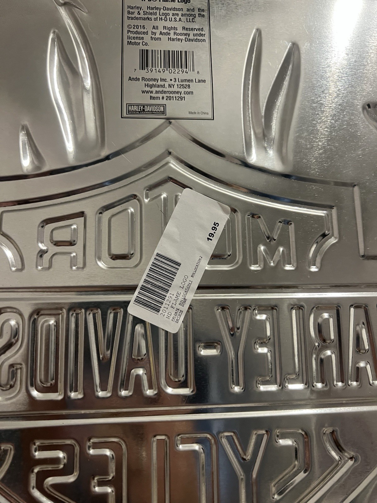 Harley-Davidson® Smokin Hot Fire-fighter Babe Embossed And Logo Tin Sign (13x15)