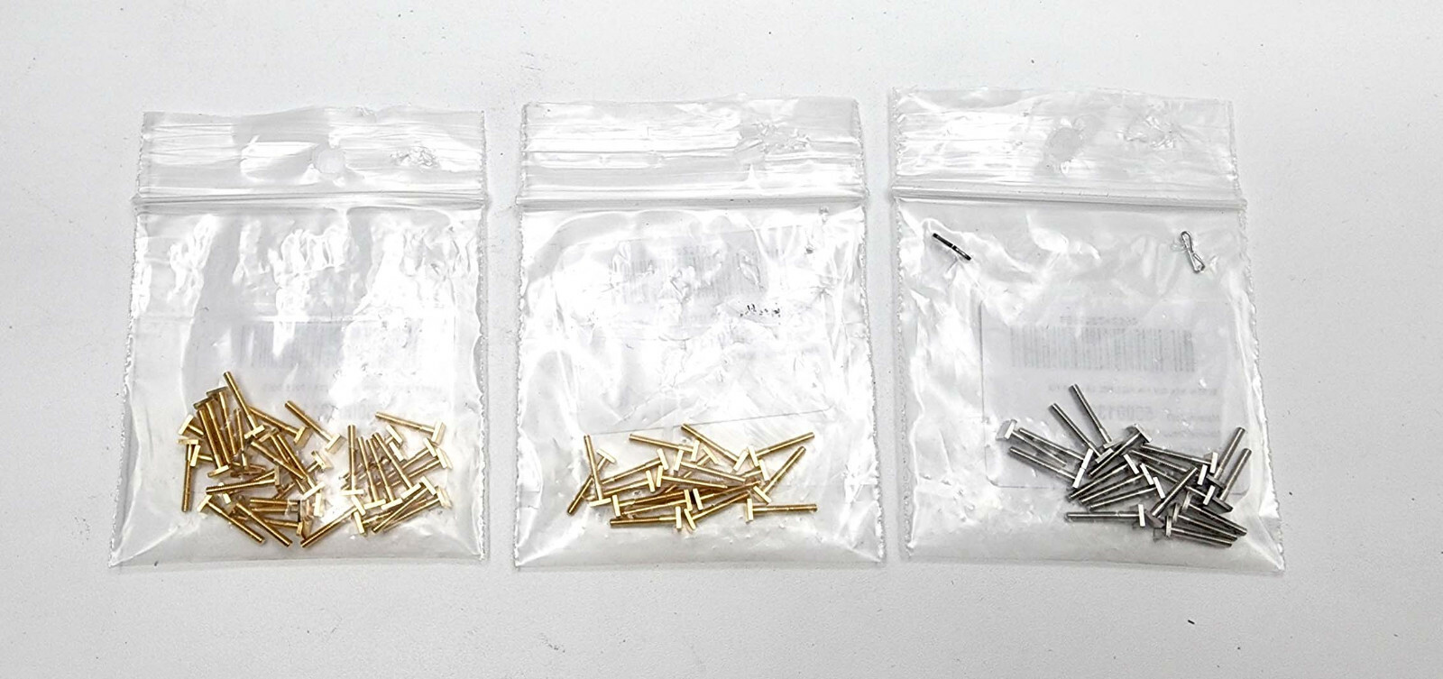 NEW! Cartier Square Screws & Caps - Big Size - Gold/Silver - 1 Pair/2 pices